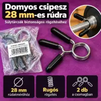 DOMYOS tárcsarögzítő csipeszpár 28 mm-es súlyzórúdhoz