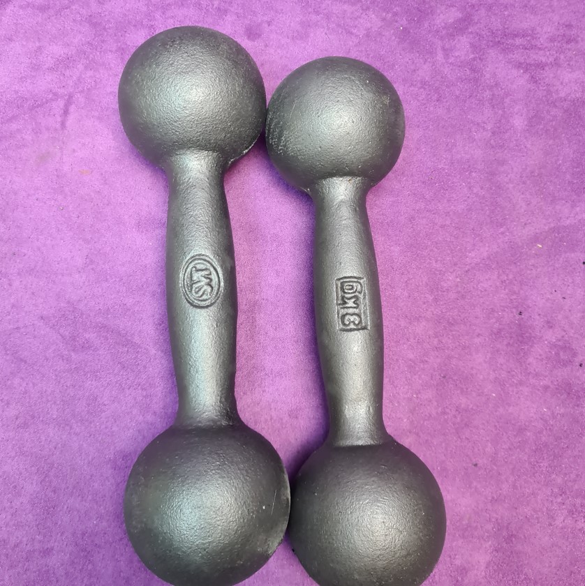 2 db 3 kg-os fix kézisúlyzó öntöttvas