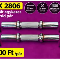 REK 2806 használt 28 mm-es egykezes súlyzórúd pár 35 cm csipeszes