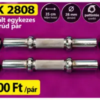 REK 2808 használt 28 mm-es egykezes súlyzórúd pár 35 cm csipeszes
