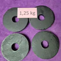 Fekete vas súlytárcsa (31 mm) – 1,25 kg Hazai vágott vaslemez tárcsasúly