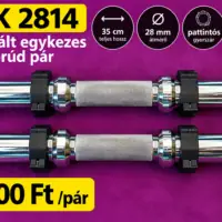 Használt 28 mm-es egykezes súlyzórúd pár pattintós gyorszárral – REK 2814
