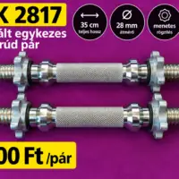 Használt 28 mm-es egykezes súlyzórúd pár 35 cm menetes rögzítéssel REK 2817
