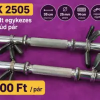 Használt egykezes súlyzórúd pár 35 cm, 25 mm, csipeszes rögzítéssel – REK 2505
