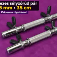 Használt 25 mm-es 35 cm-es egykezes súlyzórúd pár