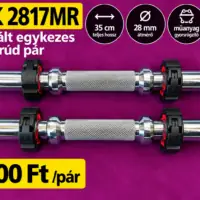REK 2817MR 28 mm-es egykezes súlyzórúd pár 35 cm műanyag gyorsrögzítővel