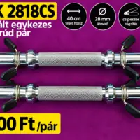 REK 2818CS használt 28 mm-es egykezes súlyzórúd pár 40 cm