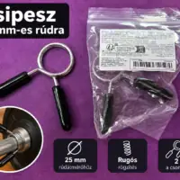 Tárcsarögzítő csipeszpár 25 mm-es súlyzórúdhoz