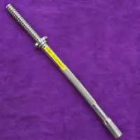 R 2507 használt 25 mm-es 155 cm-es kétkezes súlyzórúd, menetes rúdvég és recézett fogórész