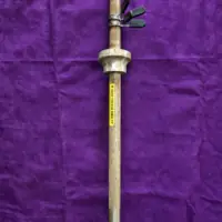 R 2832 használt 28 mm-es, 130 cm-es kétkezes súlyzórúd rugós csipeszes rögzítéssel